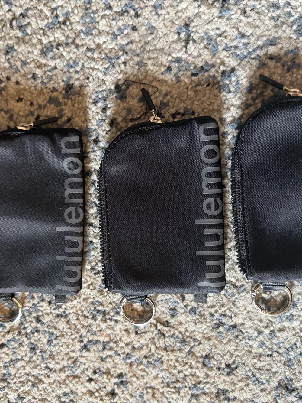 lululemon athletica Black Zip Key Pouch with Ring